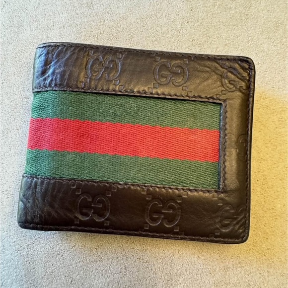 Gucci Black Guccissima Web Bifold Wallet - Picture 5 of 9